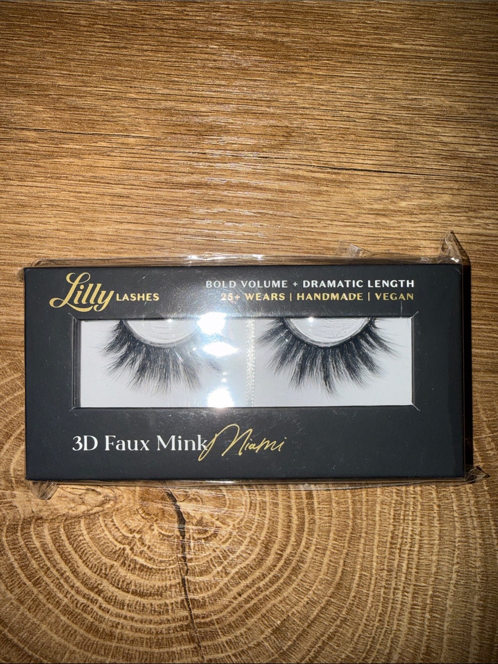 Lilly Lashes 3D Faux Mink "Miami" - Black Dramatic Lashes